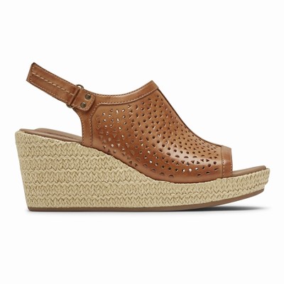 Rockport Cobb Hill Erika Perforated Wedges Damen Braun GLK-534298